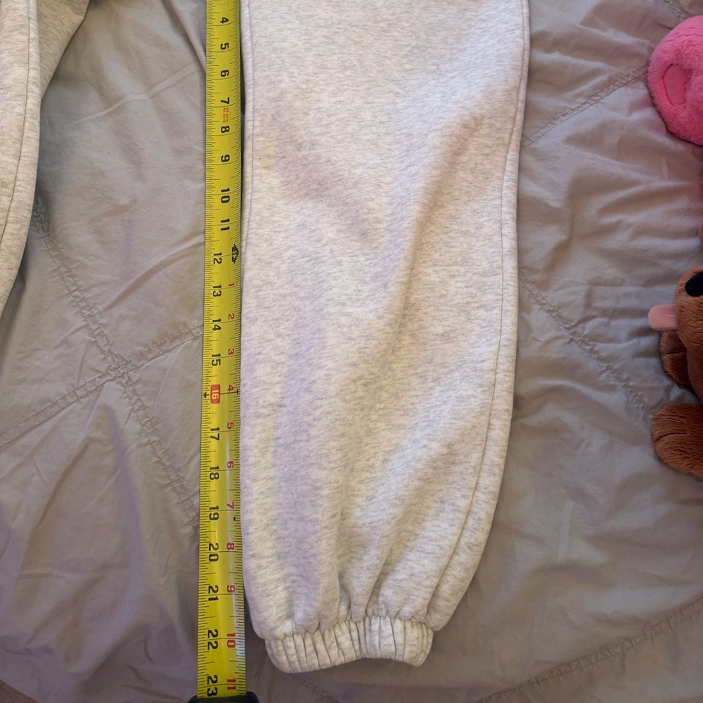 Pink Palm Puff Kids Gray Sweatpants - Picture 5 of 5